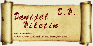 Danijel Miletin vizit kartica